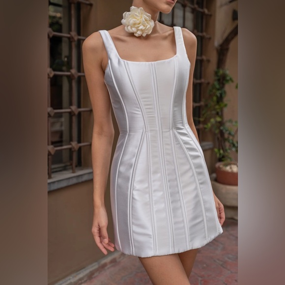 Nadia’s Evening Ginger Mini Mikado Dress Size 2 - Picture 4 of 4